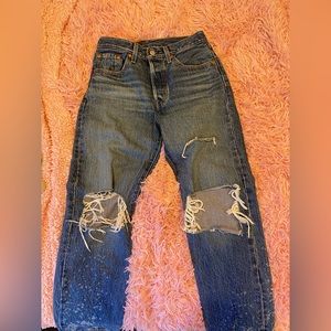 levi’s premium 501 two hidden button jeans.